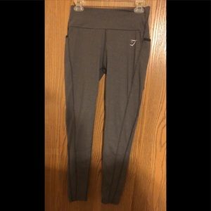 Gymshark Gray Leggings with side pockets size M